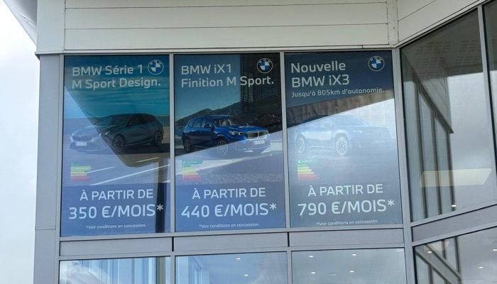 POSE d'adhésif vitrine saint lo - wawapub